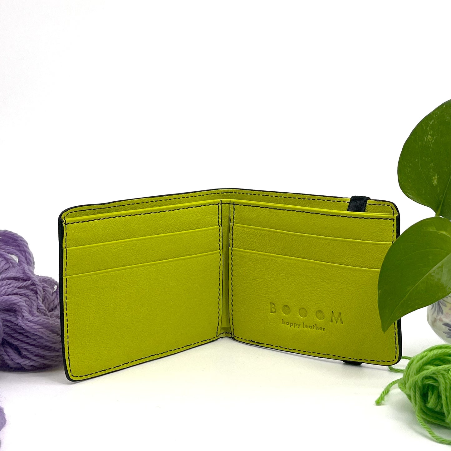 FOLDED WALLET/02 yellow fluo