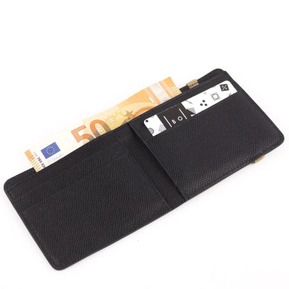 FOLDED WALLET/11 Black saffiano leather