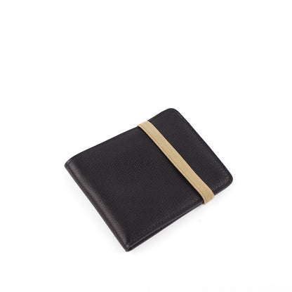 FOLDED WALLET/11 Black saffiano leather